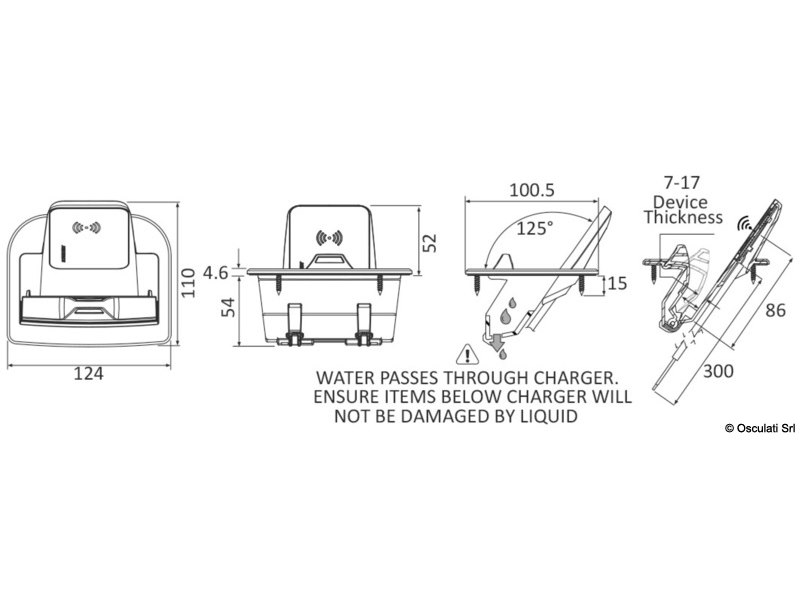 Supporto da incasso carica wireless SCANSTRUT Aura 