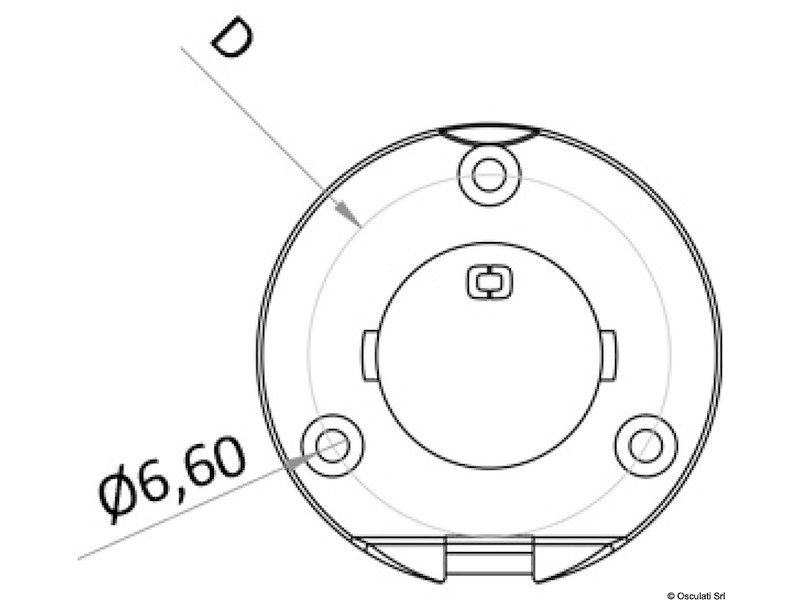 Boccola da incasso per palo in carbonio con coperchio a cerniera