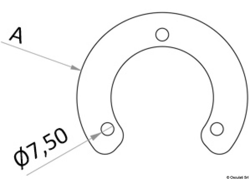 Boccola da incasso per palo in carbonio con coperchio a cerniera