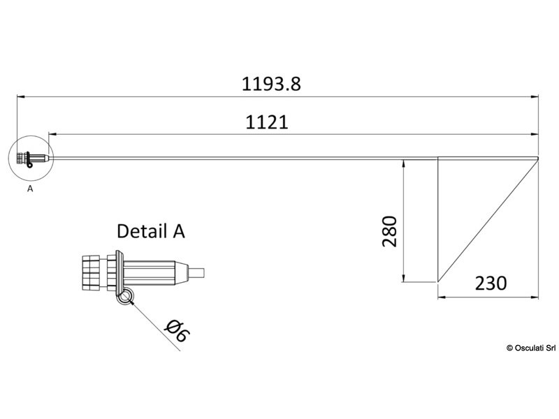 Flag Whip & Pennant Black Base 