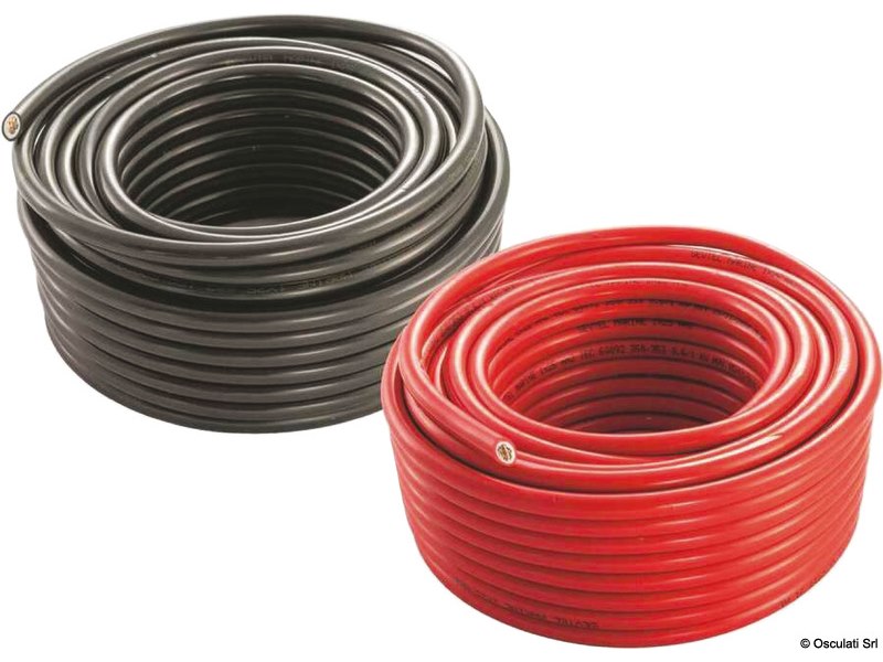 Cavo per batterie in rame stagnato con rivestimento isolante in resina sintetica