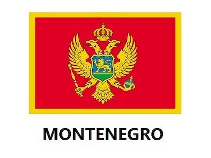 BANDIERA MONTENEGRO