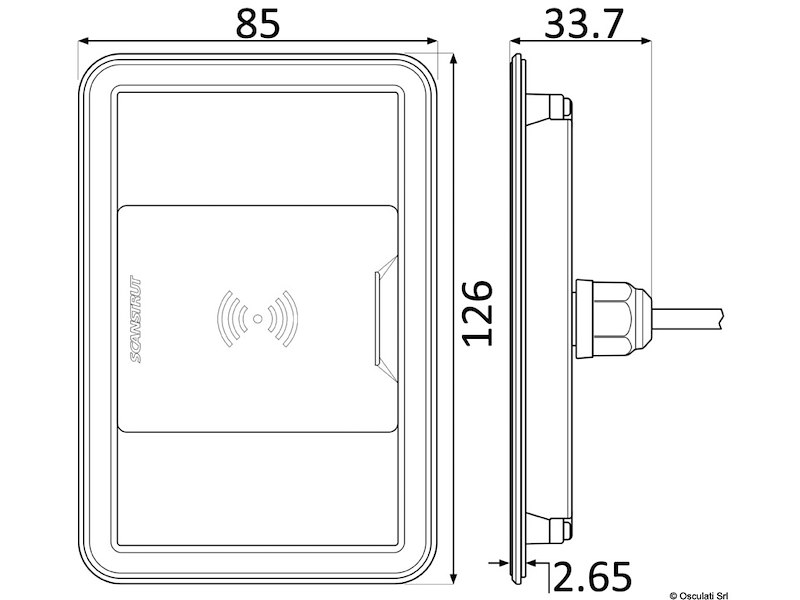 Caricabatterie wireless stagno ROKK - 3 Coil 15W