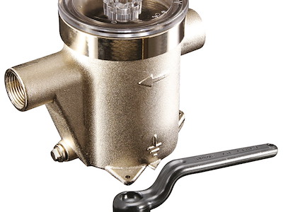 Filtro depurazione acqua in ottone nichelato per raffreddamento motore