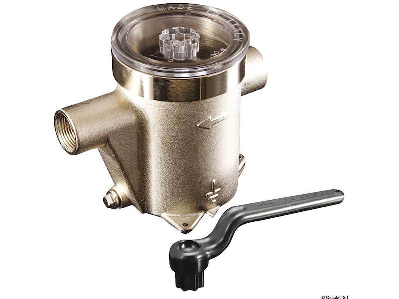 Filtro depurazione acqua in ottone nichelato per raffreddamento motore