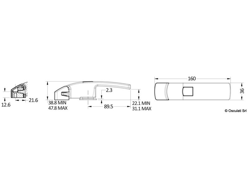 Chiusura a camma per porta di poppa 