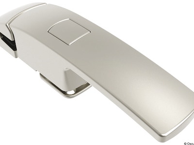 Chiusura a camma per porta di poppa 