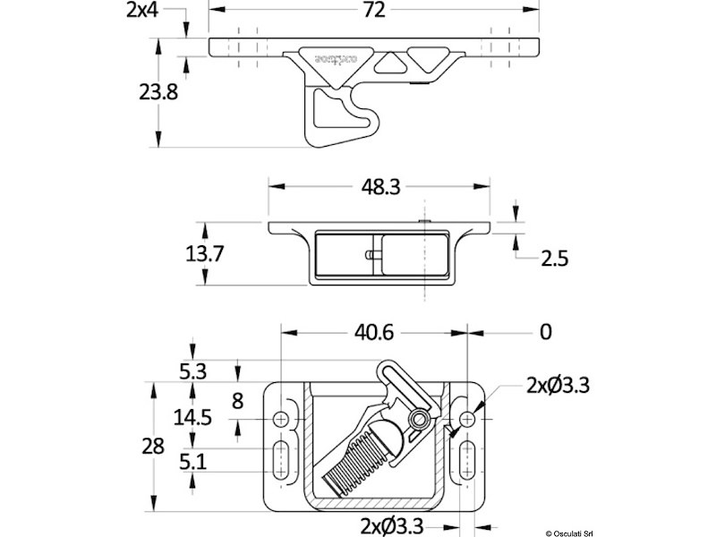 Chiusura a spinta con gancio Grabber