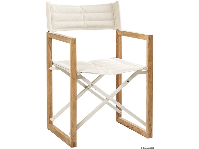 Sedia pieghevole ARC The Square in teak e alluminio
