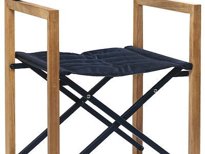 Sedia pieghevole ARC The Square in teak e alluminio