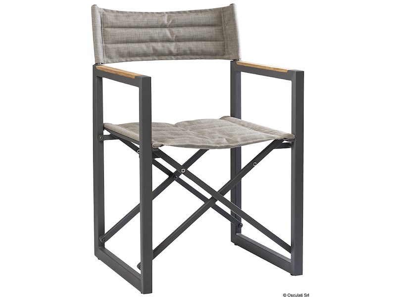 Sedia pieghevole ARC The Square in teak e alluminio