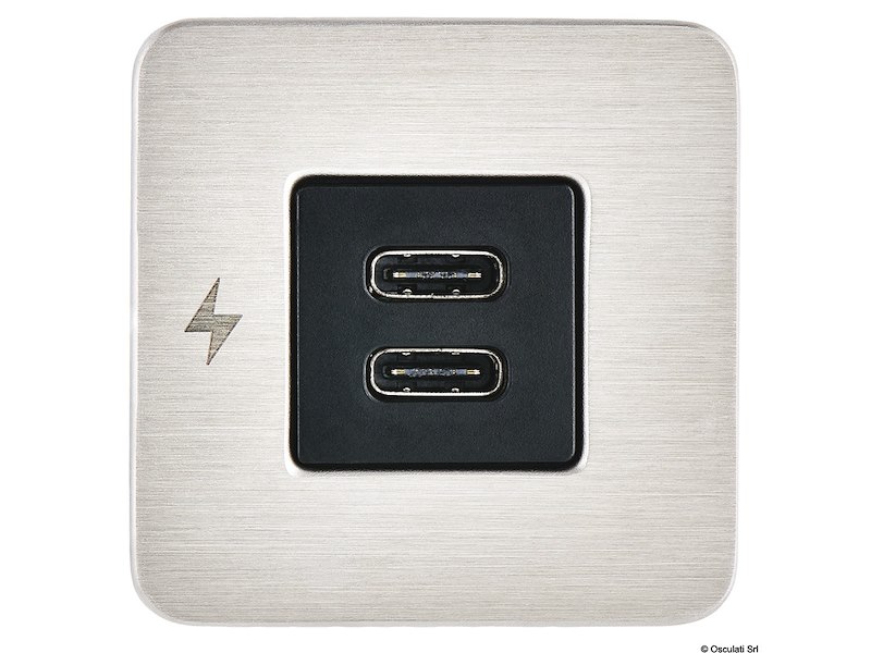 Presa doppia USB-A + USB-C SCANSTRUT Tile