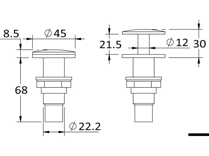 Aggancio telescopico a scomparsa 