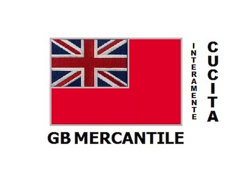 BANDIERA GB MERCANTILE CUCITA