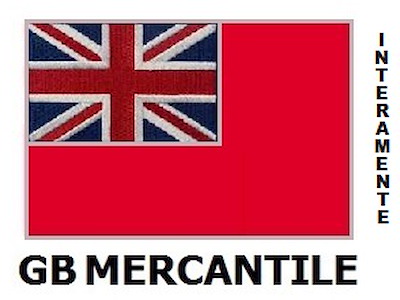 BANDIERA GB MERCANTILE CUCITA