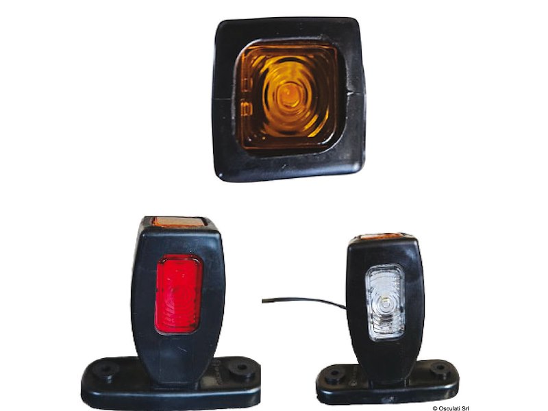 Fanali di ingombro laterali a LED con corpo in gomma