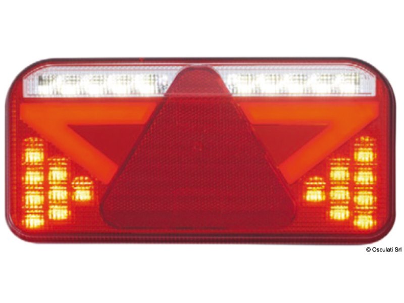 Fanali posteriori a LED con catadiottro triangolare a 6 funzioni