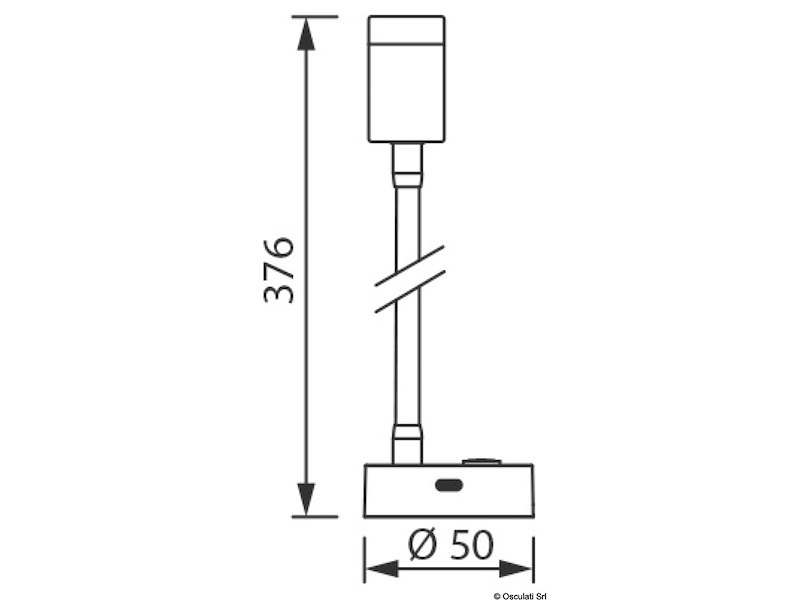 Faretto LED snodato testa letto/lettura carte 