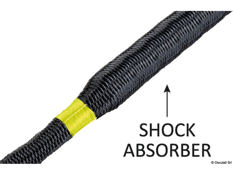 Cime da ormeggio con occhio e ammortizzatore integrato