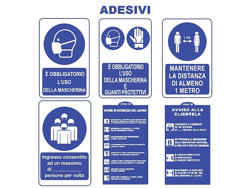 ADESIVI SEGNALETICI COVID-19 20X30