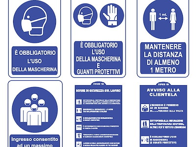 ADESIVI SEGNALETICI COVID-19 20X30