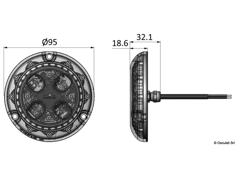 Luce subacquea BLUEFIN LED PIRANHA P4 HI-POWER