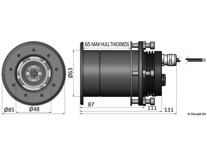 Luce subacquea passante BLUEFIN MAKO