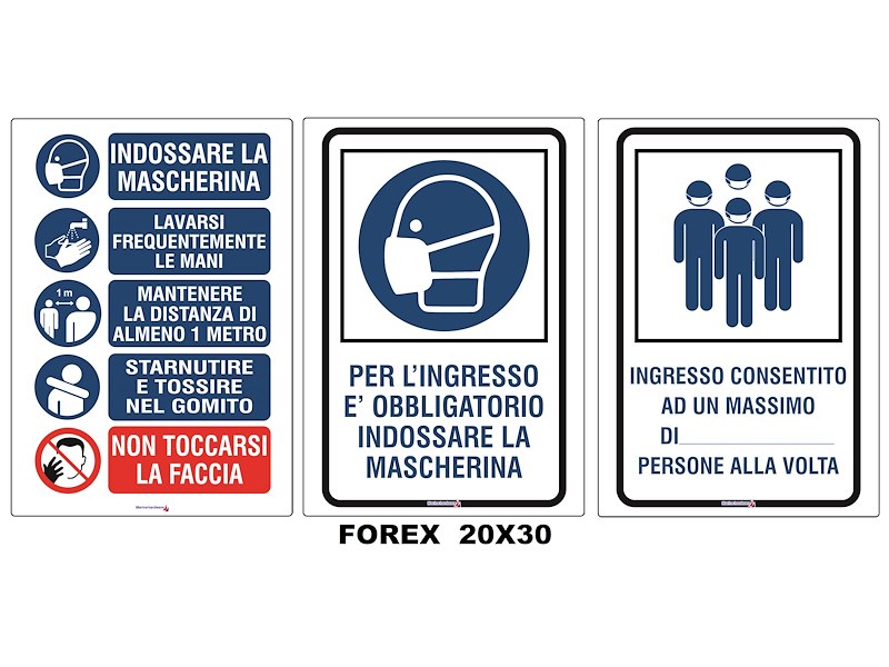 TARGHE SEGNALETICHE COVID-19 20X30 FOREX
