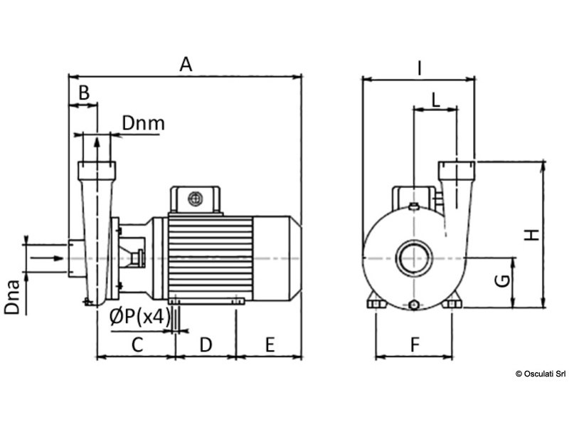 Elettropompa centrifuga CEM in bronzo