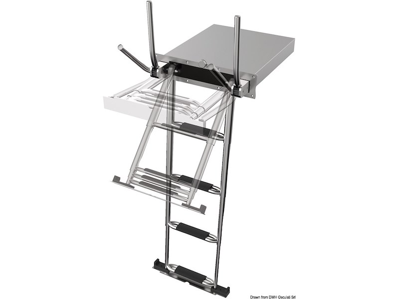 Scaletta a scomparsa per plancetta 4 gradini EasyUp 