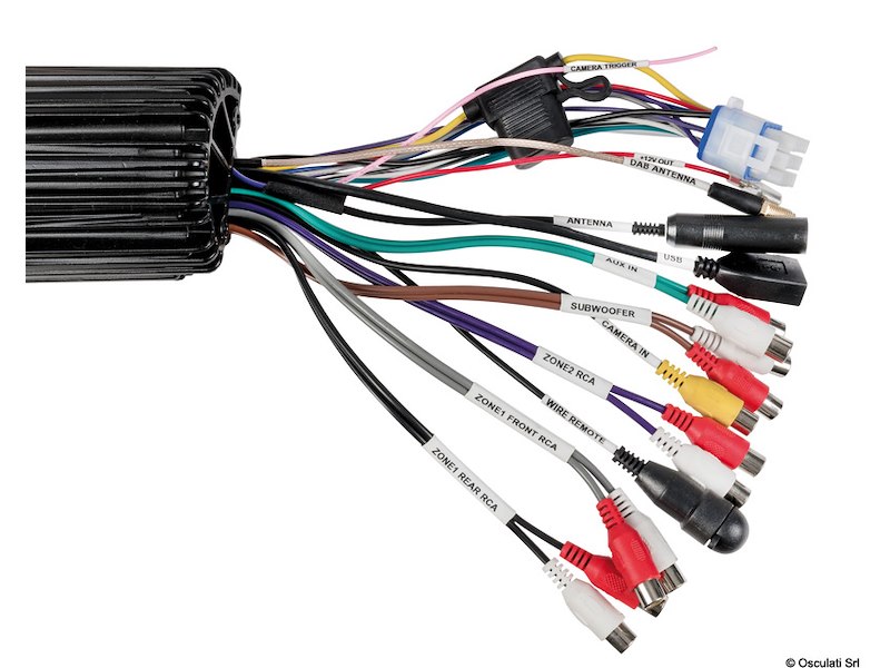 Radio da cruscotto con schermo TFT, antenna DAB...