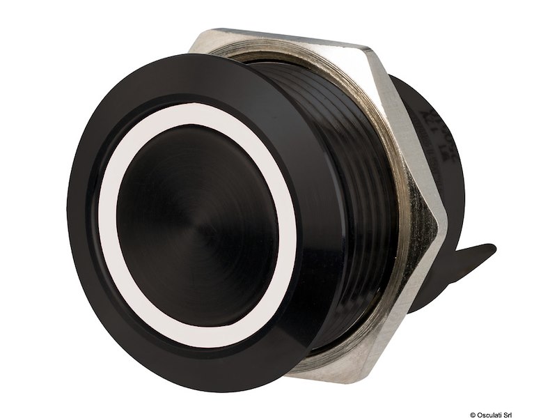 Interruttori FLAT neri in acciaio inox 1224V LED RBW