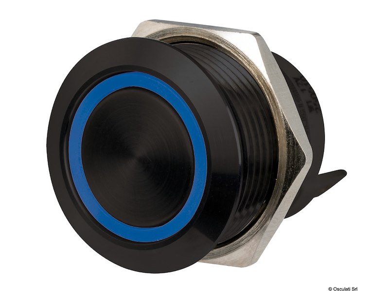 Interruttori FLAT neri in acciaio inox 1224V LED RBW