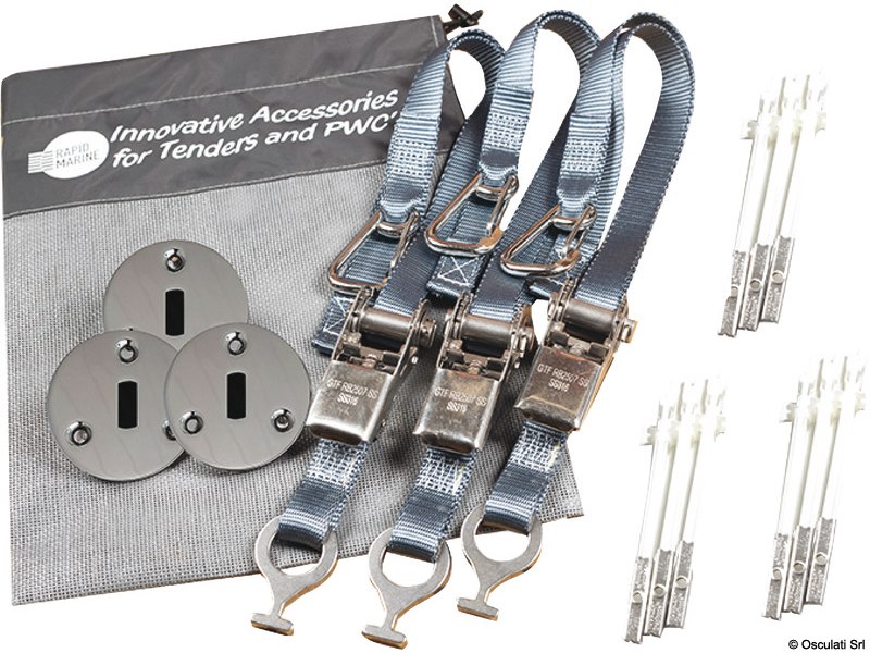 Cinghie di fissaggio con cricchetto e aggancio rapido recessato RAPID MARINE