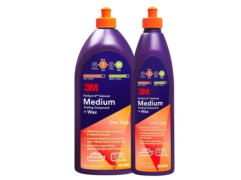 POLISH 3M GELCOAT MEDIUM + WAX