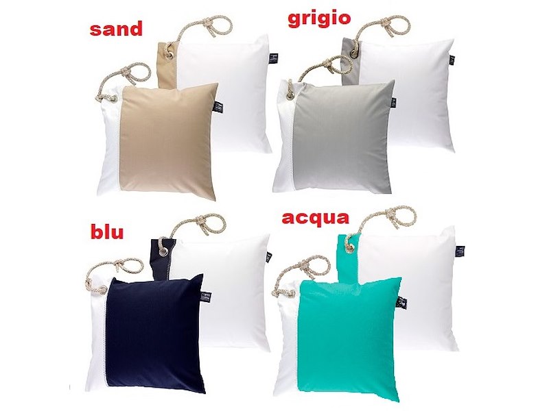 COPPIA CUSCINI WATERPROOF BICOLOR CON INTERNO