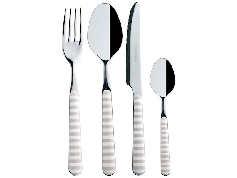 SERVIZIO POSATE INOX SAILOR RIGHE ECRU