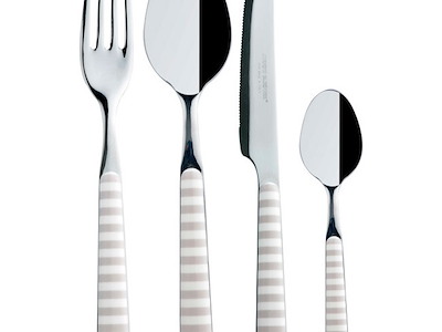 SERVIZIO POSATE INOX SAILOR RIGHE ECRU