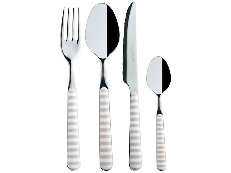 SERVIZIO POSATE INOX SAILOR RIGHE ECRU