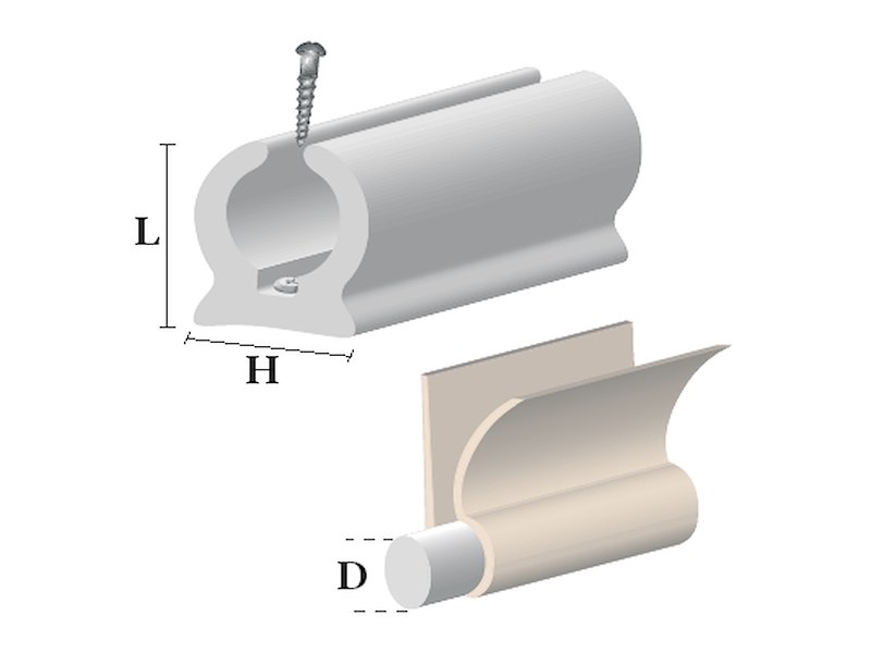 RELINGA PVC PER TENDALINI