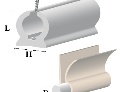 RELINGA PVC PER TENDALINI