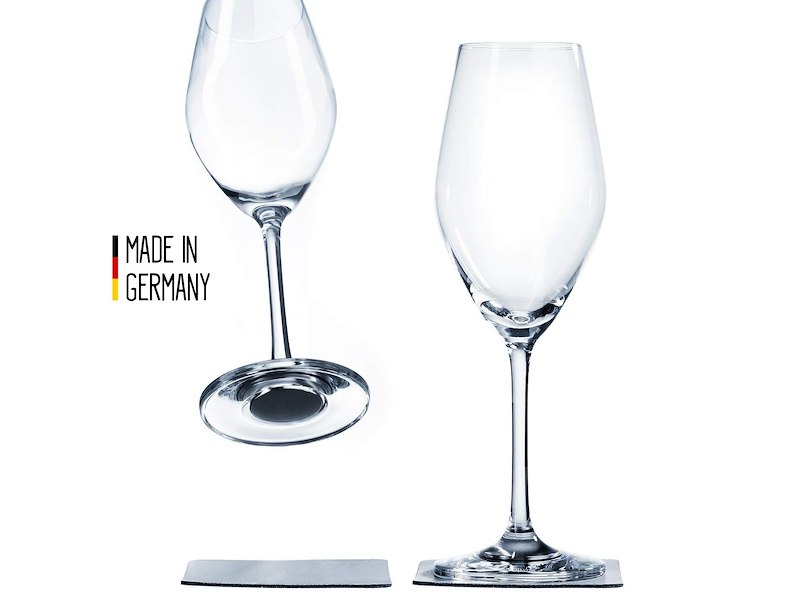 SET 2 CALICI CHAMPAGNE MAGNETICI IN CRISTALLO