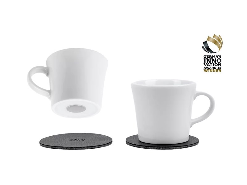 SET 2 TAZZINE MAGNETICHE DA CAFFE' IN PORCELLANA