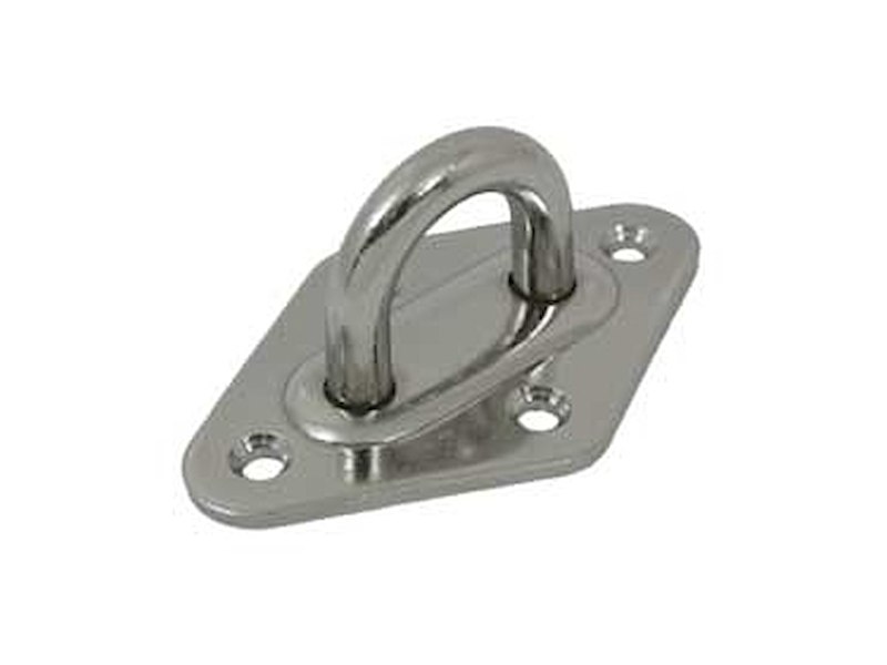 BASE ROMBOIDALE INOX STAMPATA