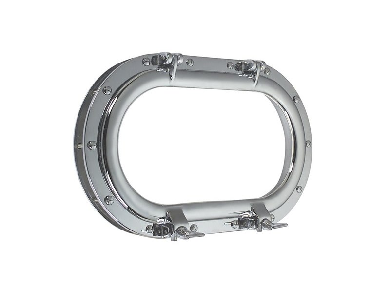 OBLO' OVALE GRANDE  IN OTTONE CROMATO