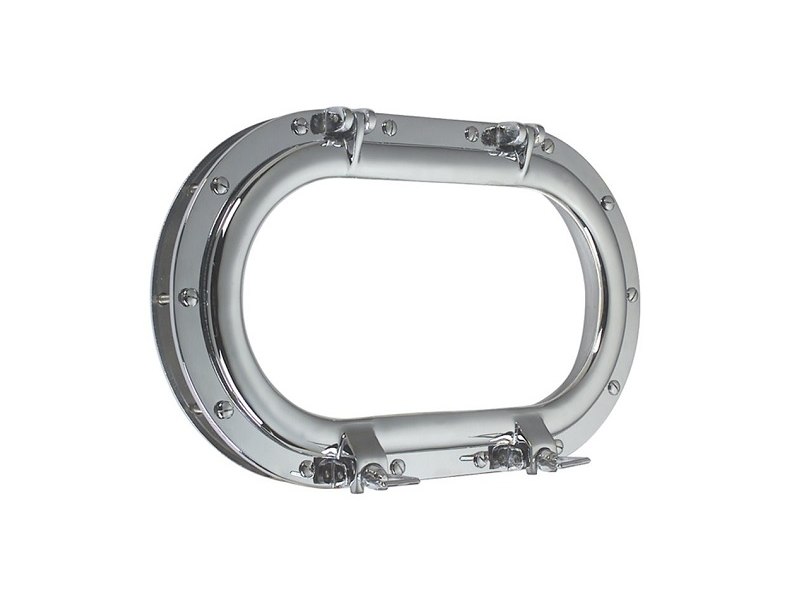 OBLO' OVALE GRANDE  IN OTTONE CROMATO