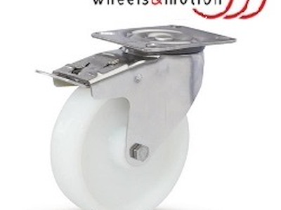RUOTA CON FRENO VELOX INOX