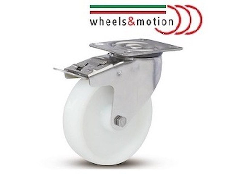 RUOTA CON FRENO VELOX INOX