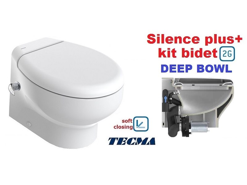WC SILENCE PLUS 2G DEEP BOWL CON KIT BIDET