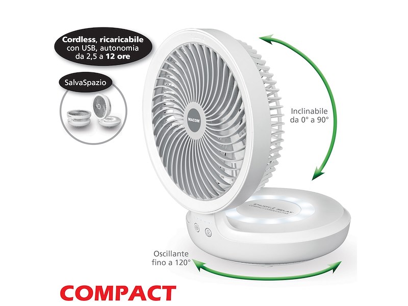 VENTILATORE COMPACT CORDLESS